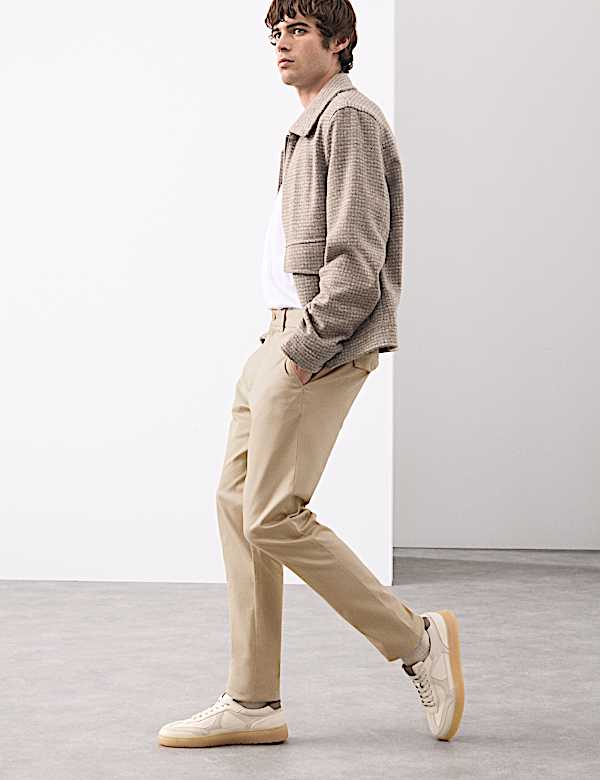 Slim Fit Cotton Rich Stretch Trousers