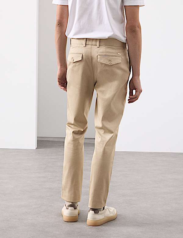 Slim Fit Cotton Rich Stretch Trousers
