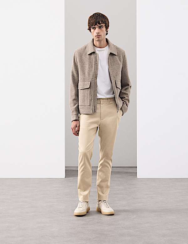 Slim Fit Cotton Rich Stretch Trousers