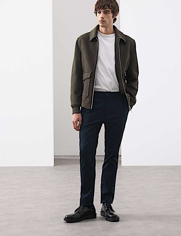 Slim Fit Cotton Rich Stretch Trousers - GR