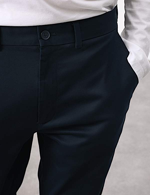 Slim Fit Cotton Rich Stretch Trousers - CZ