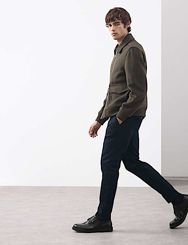 Slim Fit Cotton Rich Stretch Trousers - CZ
