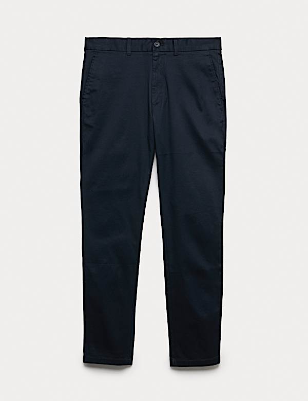 Slim Fit Cotton Rich Stretch Trousers - CZ