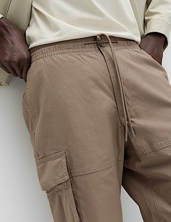 Slim Fit Ripstop Cargo Trousers - JE