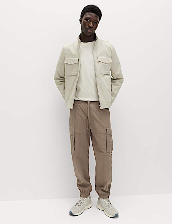 Slim Fit Ripstop Cargo Trousers - JE