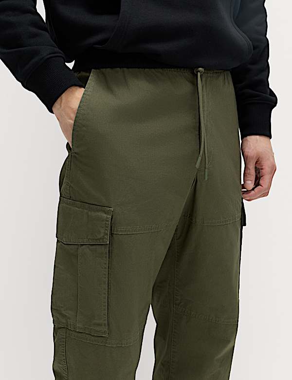 Slim Fit Ripstop Cargo Trousers - AU