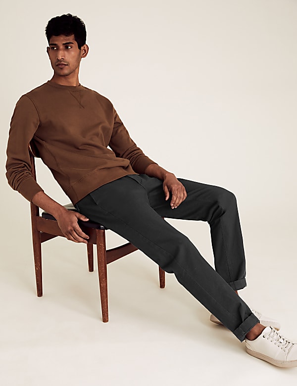 Chino slim en tissu extensible à motif texturé - BE