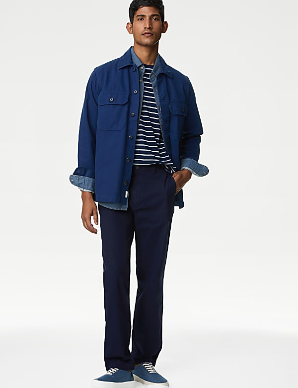 Regular Fit Ripstop Textured Stretch Chinos