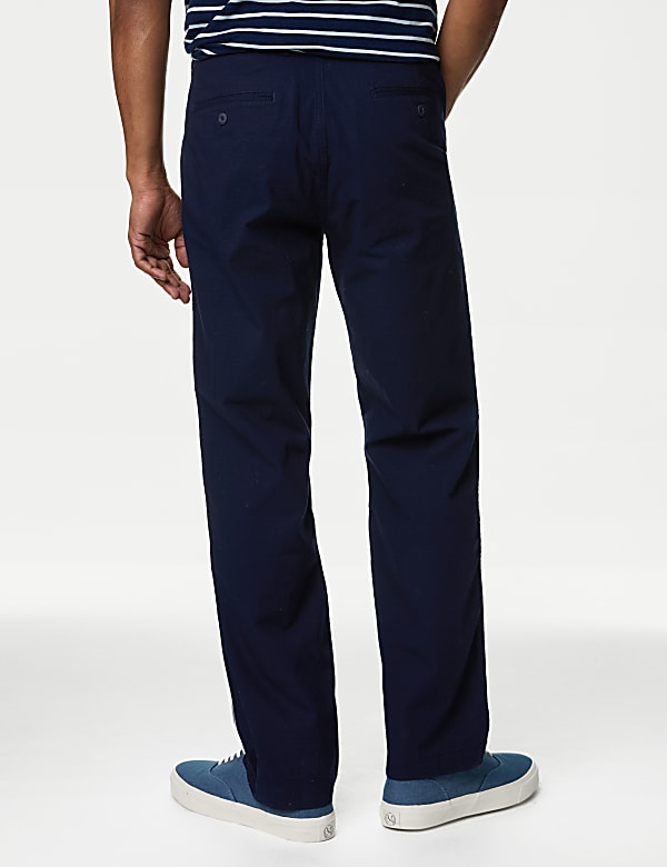 Regular Fit Ripstop Textured Stretch Chinos