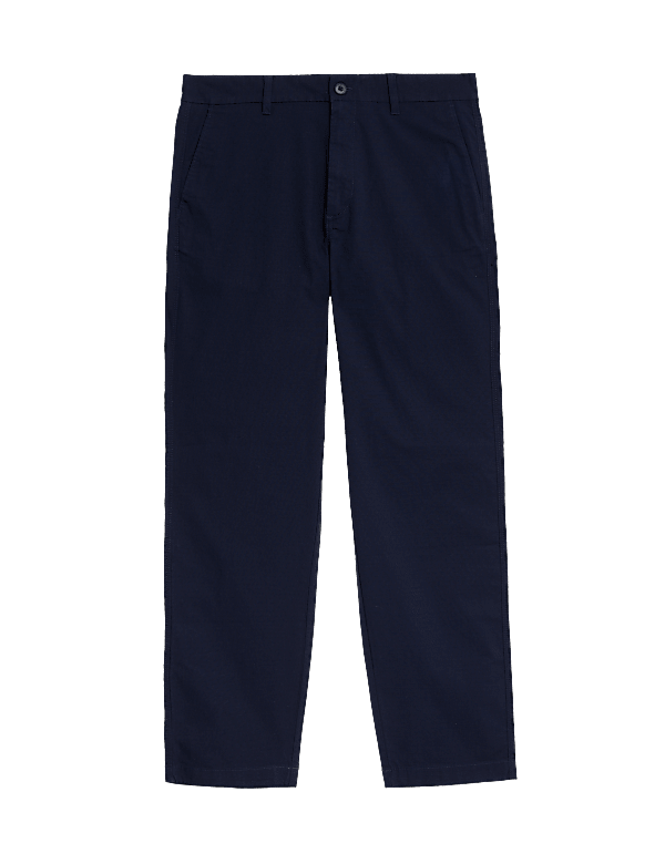 Regular Fit Ripstop Textured Stretch Chinos
