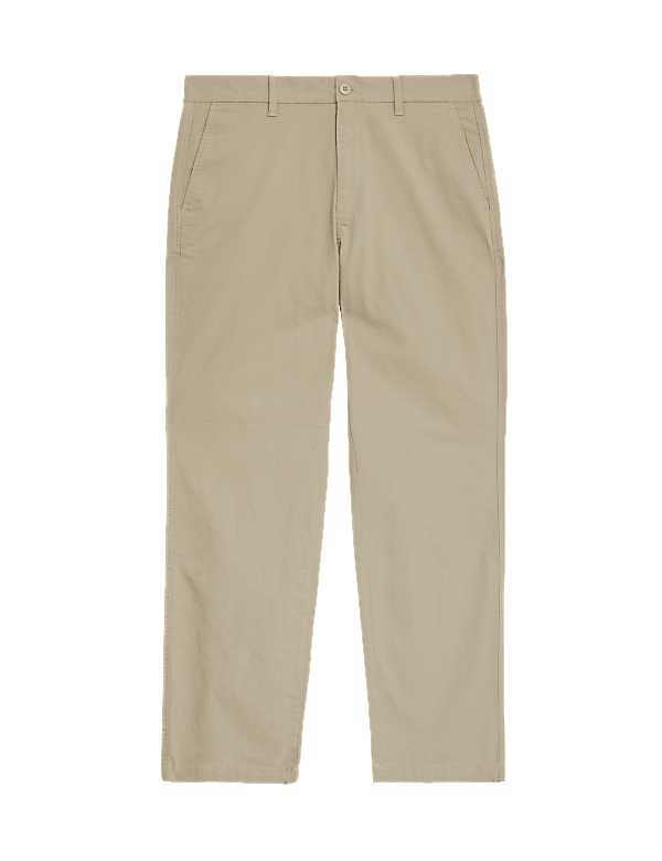 Regular Fit Ripstop Textured Stretch Chinos