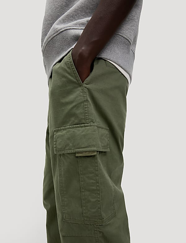 Slim Fit Ripstop Cargo Trousers - JE