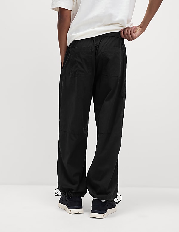 Loose Fit Parachute Cargo Trousers