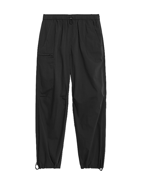 Loose Fit Parachute Cargo Trousers