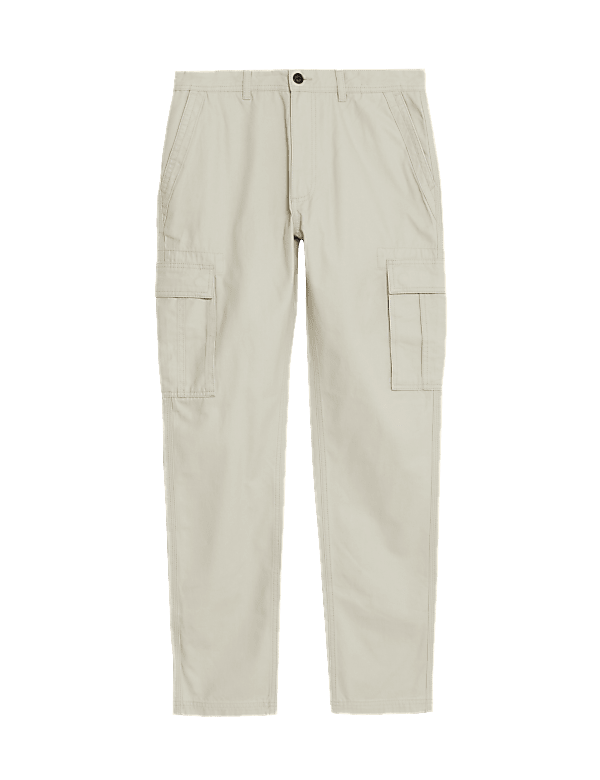 Tapered Fit Pure Cotton Cargo Trousers