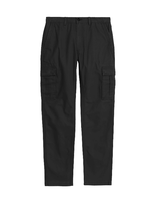 Tapered Fit Pure Cotton Cargo Trousers