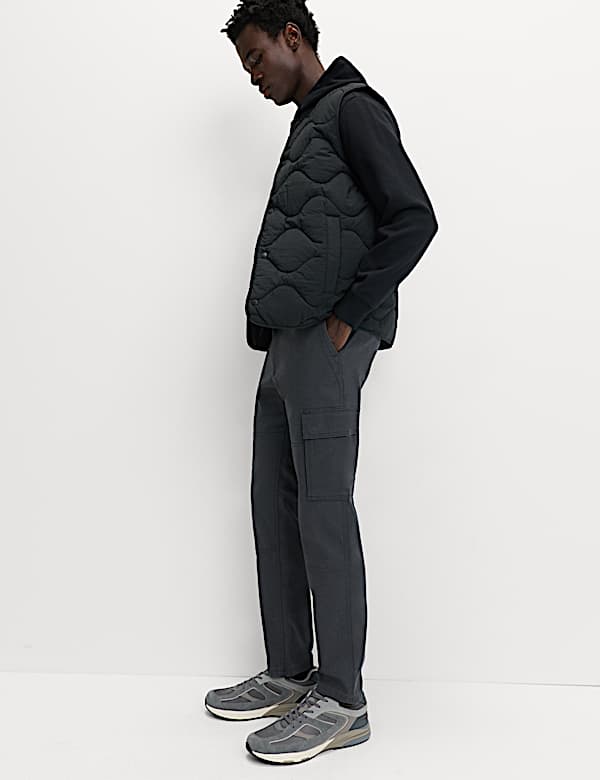 Tapered-fit cargobroek met stretch - BE