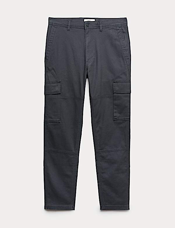Tapered-fit cargobroek met stretch - BE