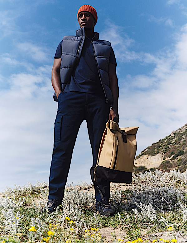 Tapered Fit Stretch Cargo Trousers