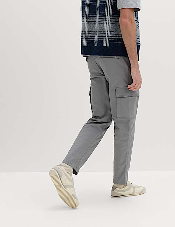 Tapered Fit Stretch Cargo Trousers - DE