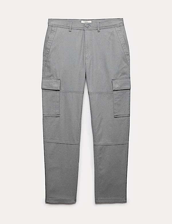 Tapered Fit Stretch Cargo Trousers - DE