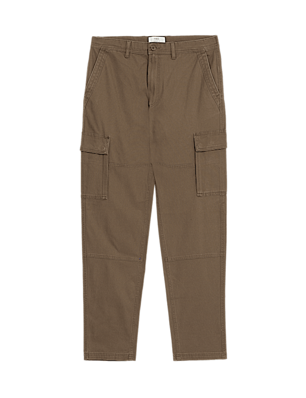 Tapered Fit Stretch Cargo Trousers
