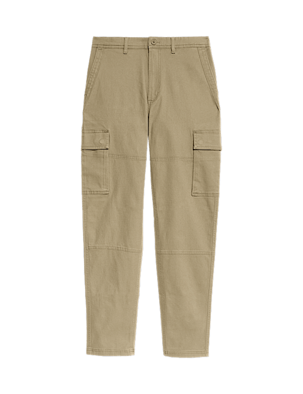 Tapered Fit Stretch Cargo Trousers