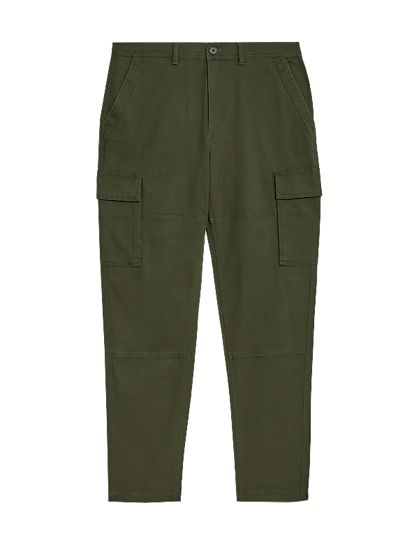 Tapered Fit Stretch Cargo Trousers
