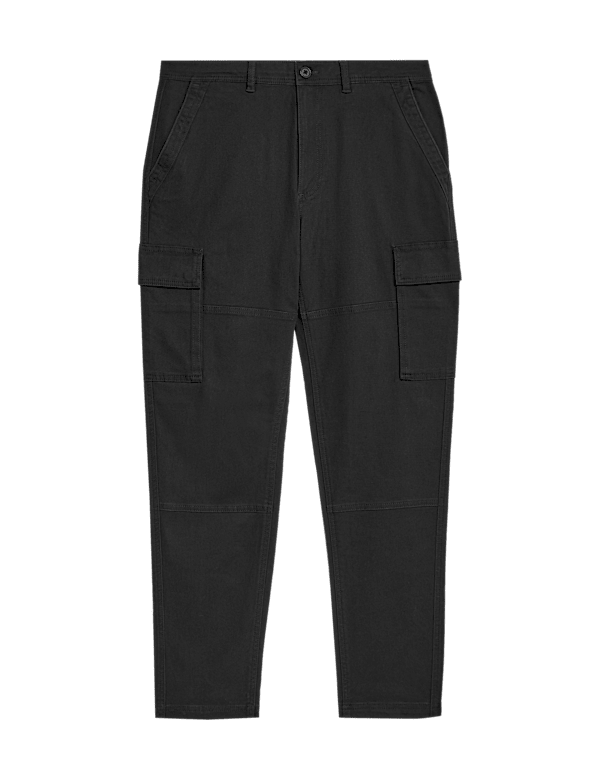 Tapered Fit Stretch Cargo Trousers