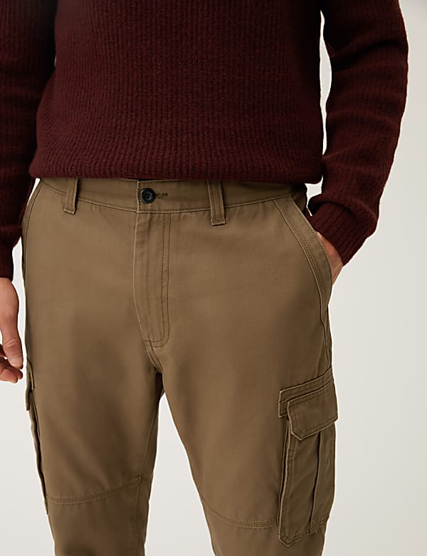 Pure Cotton Utility Cargo Trousers