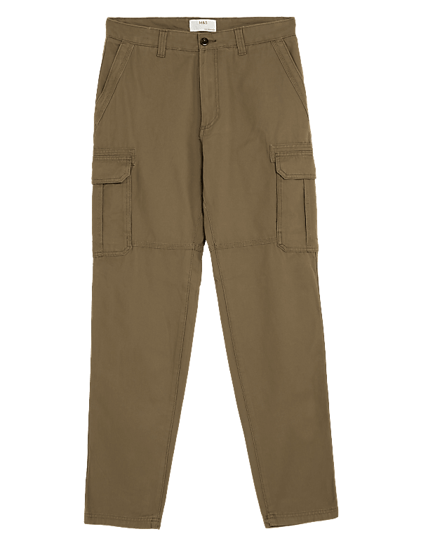 Pure Cotton Utility Cargo Trousers