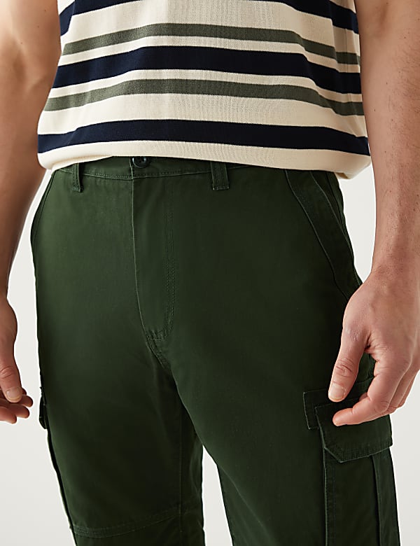 Pure Cotton Utility Cargo Trousers