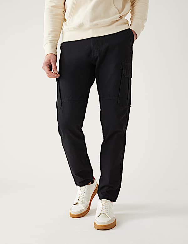 Pure Cotton Utility Cargo Trousers