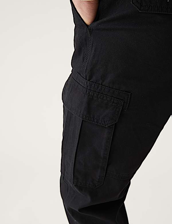 Pure Cotton Utility Cargo Trousers