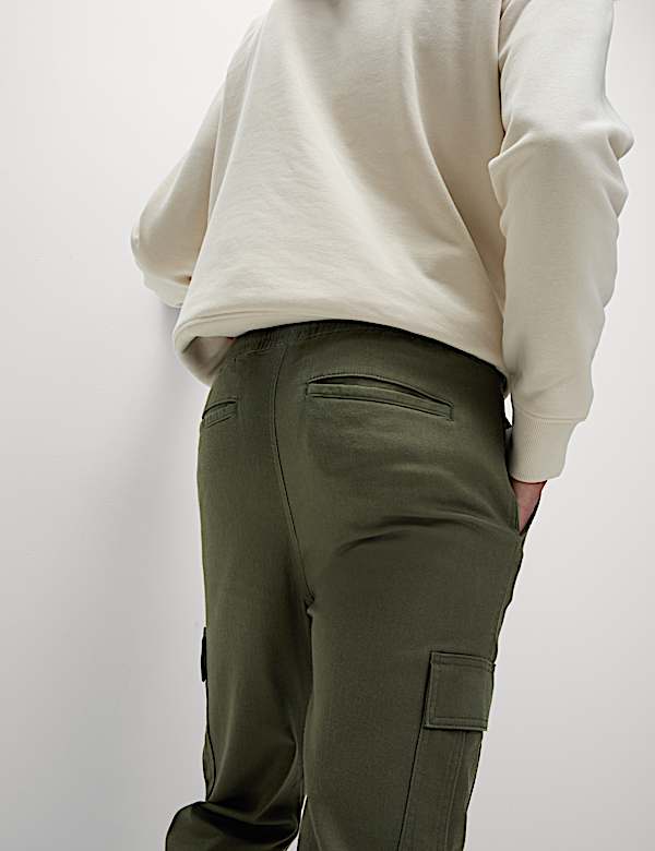 &Uacute;zk&eacute; strečov&eacute; kaps&aacute;čov&eacute; kalhoty s manžetami - CZ