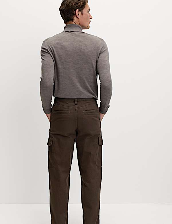 Celana Panjang Kargo Katun Murni Loose Fit - ID