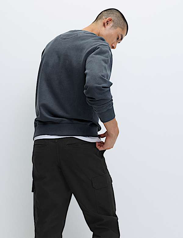 Celana Panjang Kargo Katun Murni Loose Fit - ID