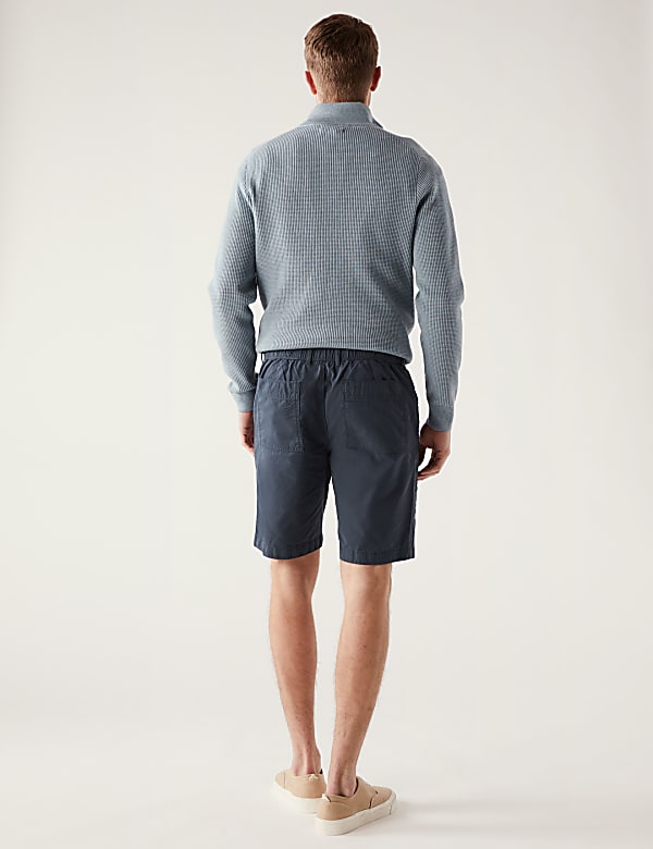 Pure Cotton Half Elasticated Waist Shorts
