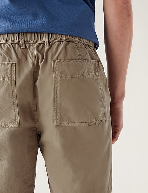 Pure Cotton Half Elasticated Waist Shorts