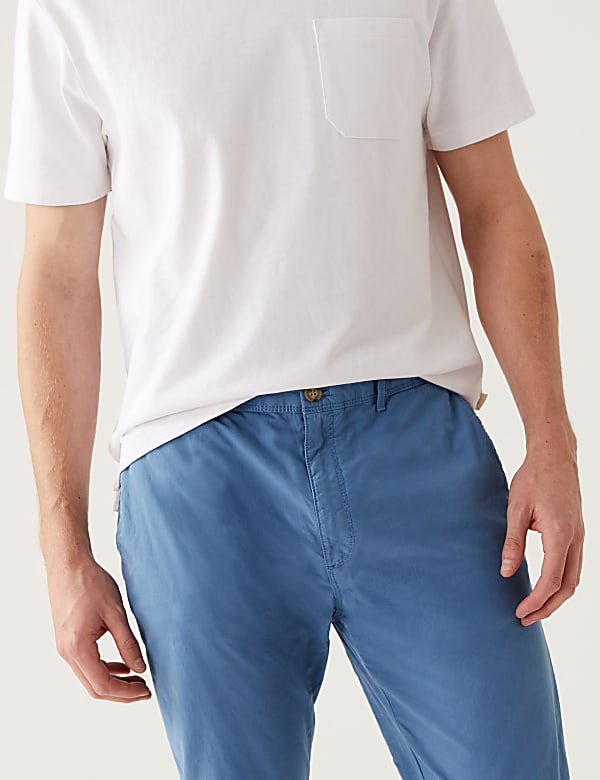 Slim Fit Half Elasticated Waist Trousers