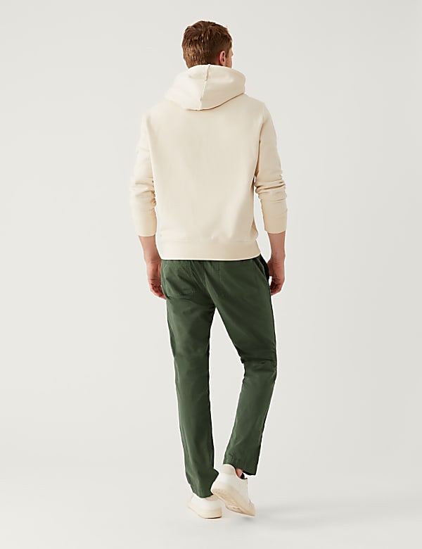 Slim Fit Half Elasticated Waist Trousers