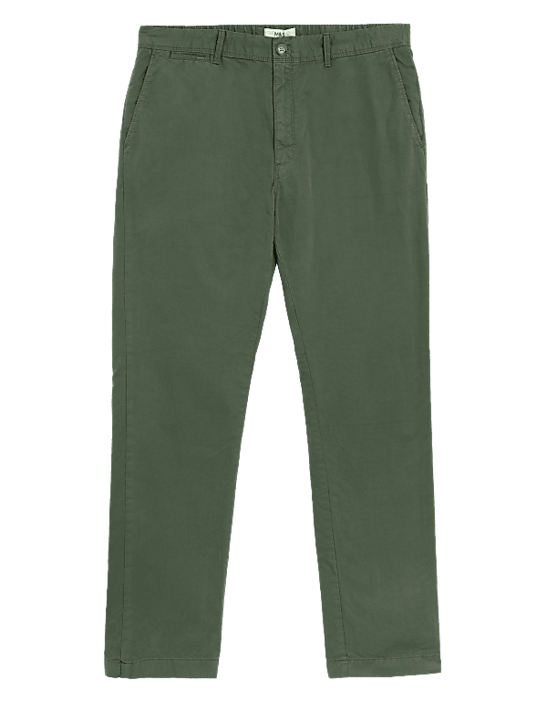 Slim Fit Half Elasticated Waist Trousers