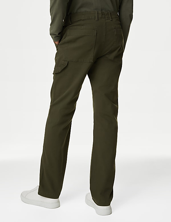 Straight Fit Utility Stretch Trousers