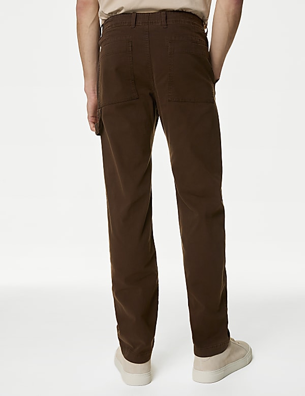 Straight Fit Utility Stretch Trousers