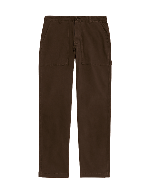 Straight Fit Utility Stretch Trousers