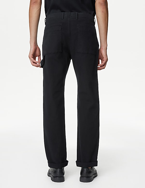 Straight Fit Utility Stretch Trousers