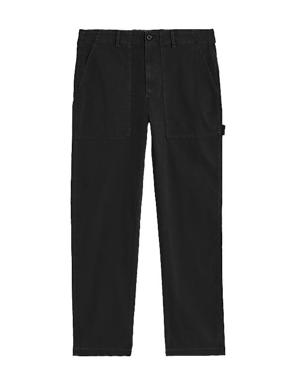 Straight Fit Utility Stretch Trousers