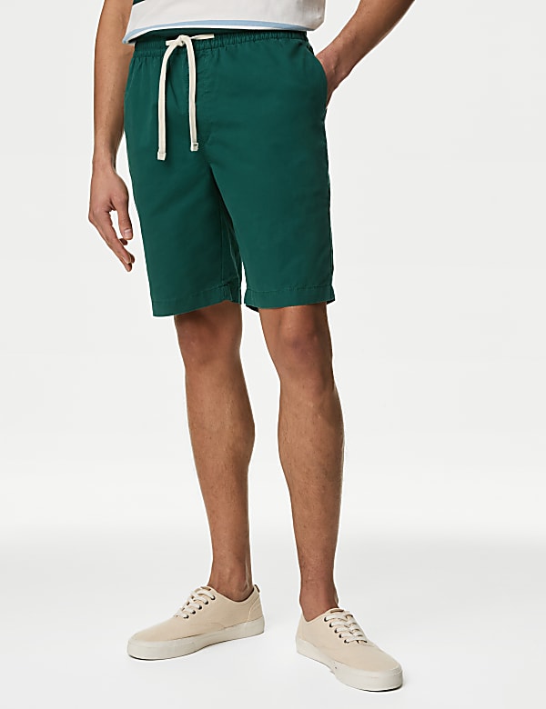 Short 100&nbsp;% coton &agrave; taille &eacute;lastique - LU