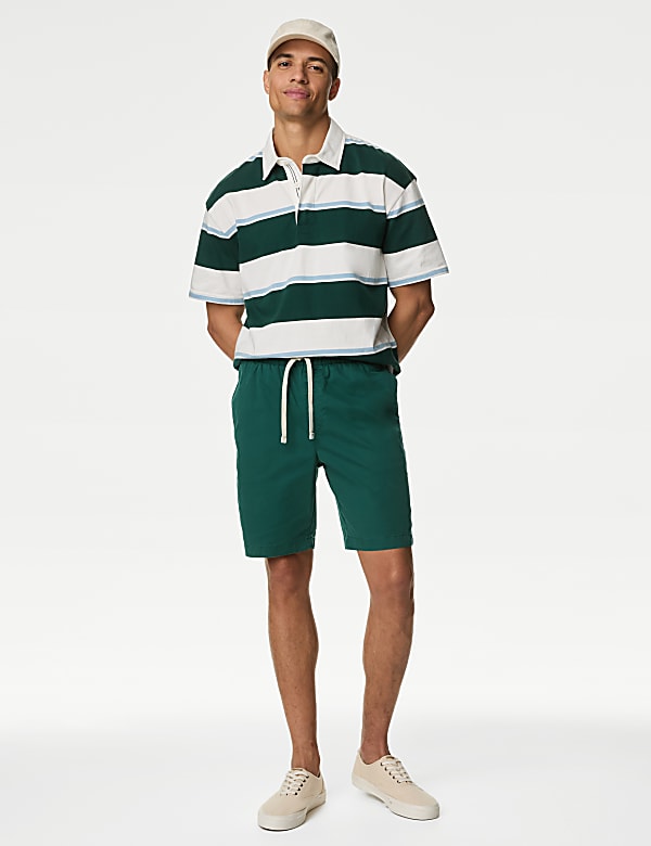 Short 100&nbsp;% coton &agrave; taille &eacute;lastique - LU