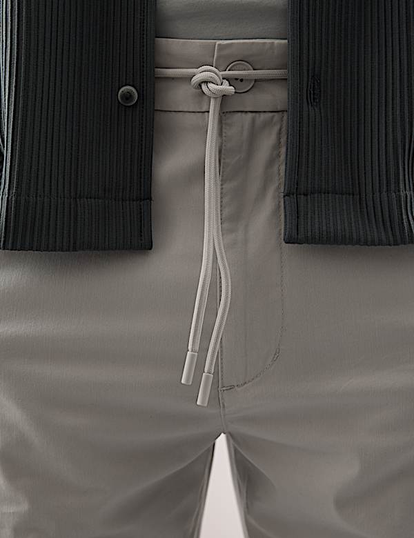 Pantalon coupe fusel&eacute;e tr&egrave;s l&eacute;ger &agrave; taille &eacute;lastique - FR